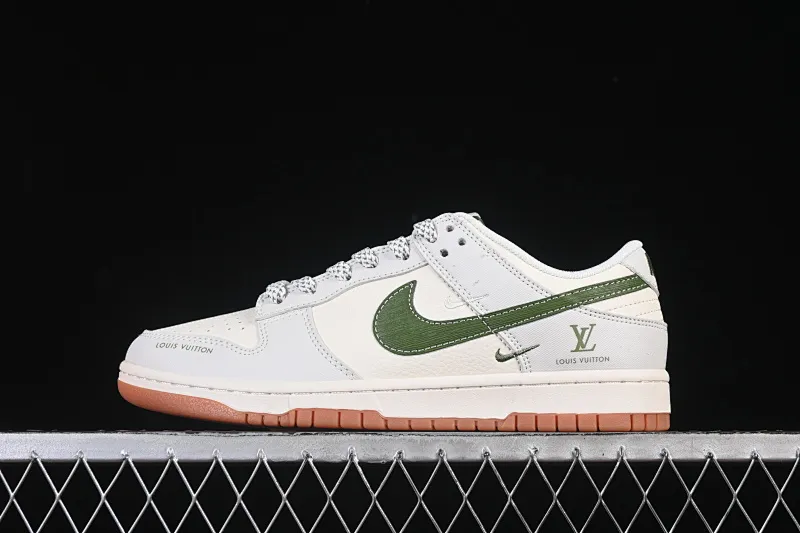 All categories Nk SB Dunk Series Nk SB Dunk Low High-end customized low-top sneakers Nike SB Dunk Low LV co-branded Matcha green rubber Anniversary high-end customized low-top casual sneakers JP1628-032